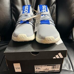 Adidas Men's Gray and Blue Lite Racer Adapt 7.0 Size 7.5